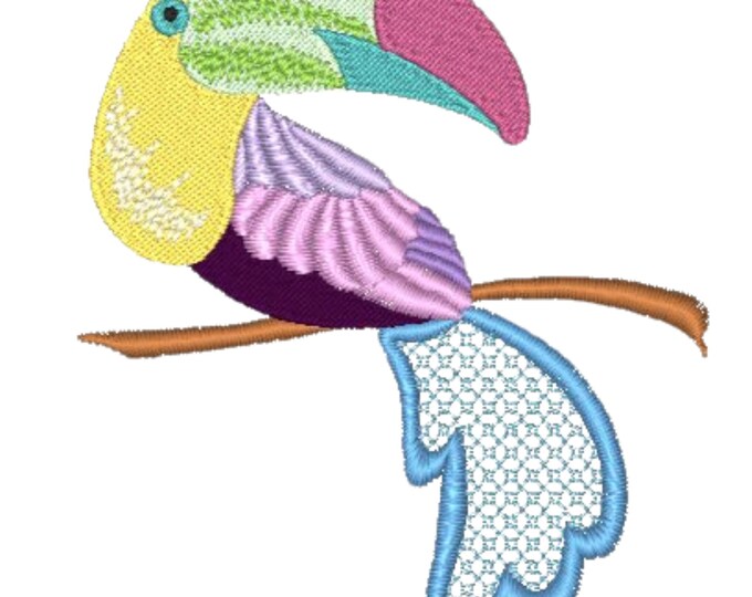 Colorful Toucans  ( 6 Machine Embroidery Designs from ATW ) 5X7 Hoop