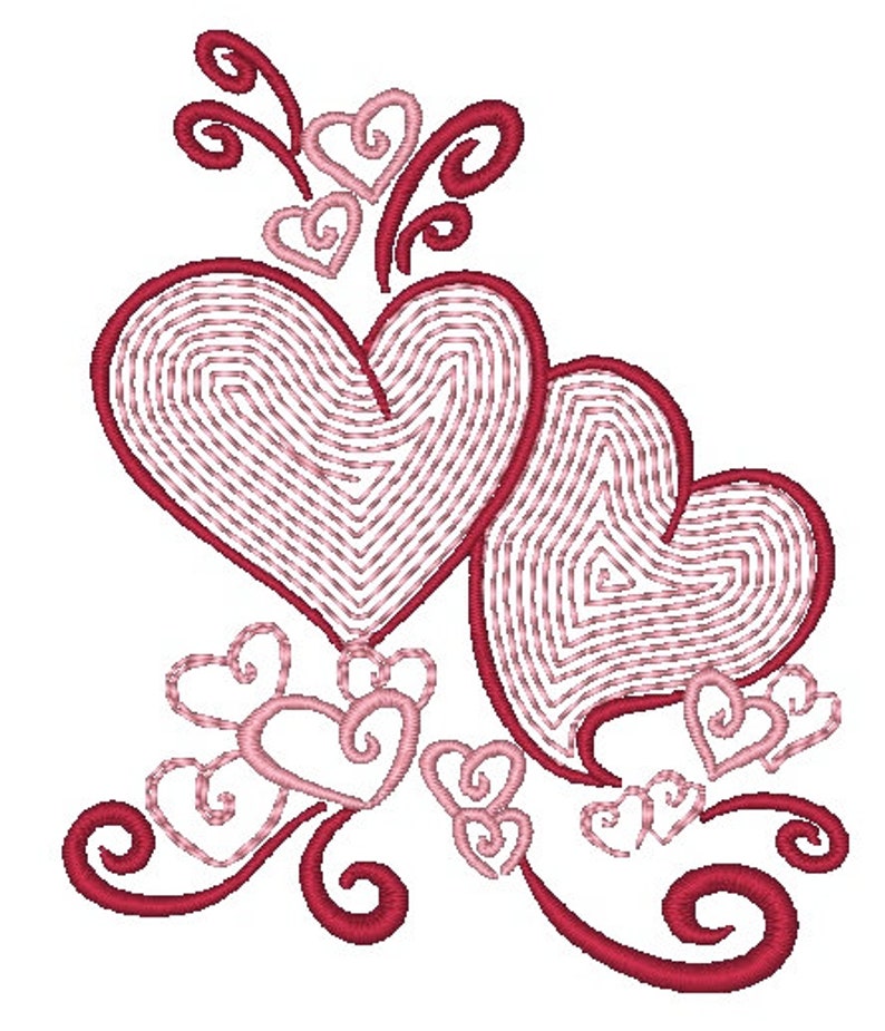 Outline Valentine Machine Embroidery Designs image 3