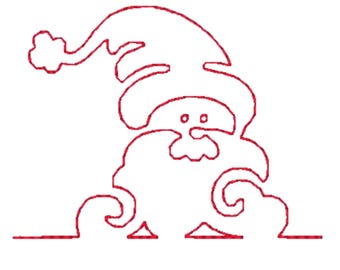 Christmas Redwork Borders  12 Continuous Line Designs for 4X4 Hoop Machine Embroidery Instant Download