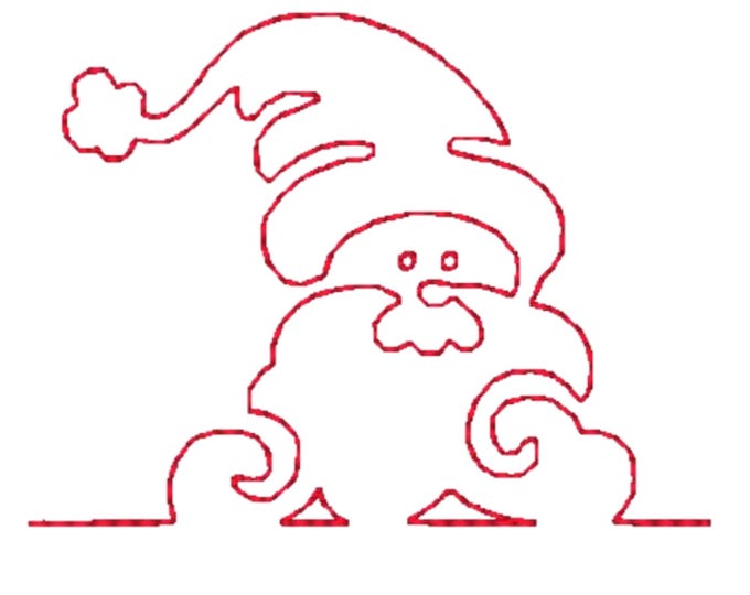 Christmas Redwork Borders  12 Continuous Line Designs for 4X4 Hoop Machine Embroidery Instant Download