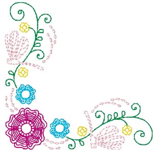 Firefly Corners  Machine Embroidery Designs