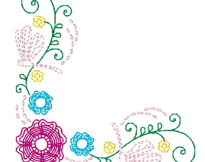 Firefly Corners  Machine Embroidery Designs