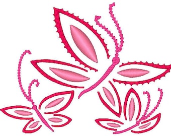 Outline Butterflies  Machine Embroidery Designs