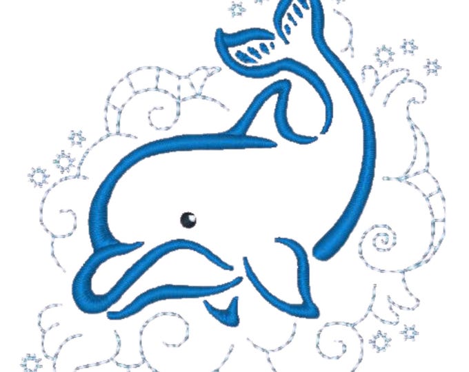 Delicate Dolphins ( 10 Machine Embroidery Designs by ATW)   4X4 Hoop
