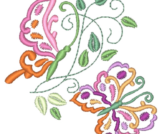 Butterfly Effects  DLG (10 Machine Embroidery Designs By ATW)  4X4 Hoop