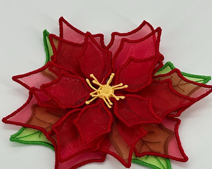 Free Standling Applique 3D Flower Project #394 ( Machine Embroidery Design from ATW )