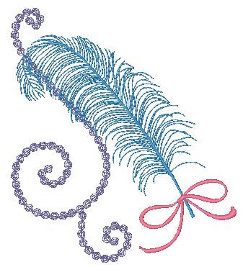 Feather Fest 5X7 Machine Embroidery Designs image 5