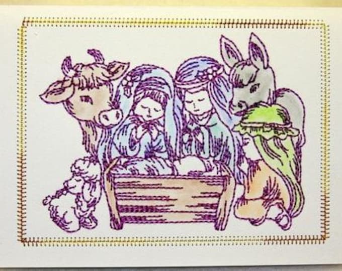 Enchanting Machine Embroidery Christmas Card Designs Make an Exquisite Holiday Gift