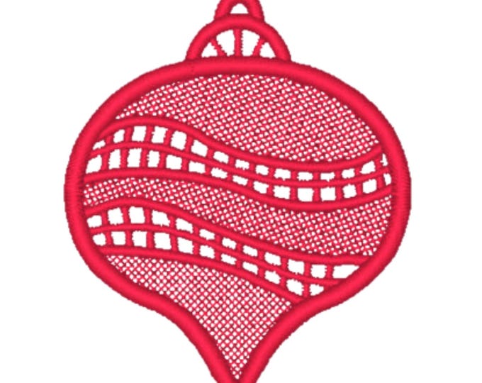 Cutwork Mylar Christmas Ornaments ( 8 Machine Embroidery Designs by ATW) 4X4 and 5X7