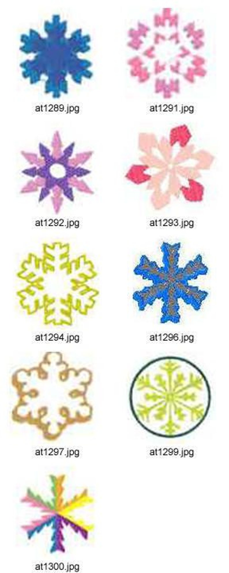 Snowflake-2 9 Machine Embroidery Designs from ATW XYZ17C image 1