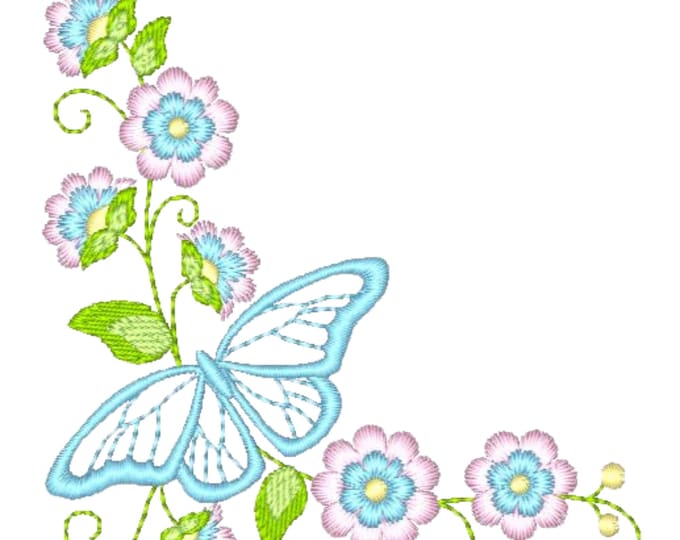 Delicate Butterflies  ( 10 Machine Embroidery Designs by ATW)  4X4 Hoop