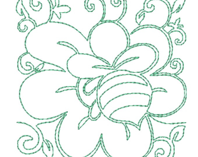 Spring Lineart  (12 Machine Embroidery Designs by ATW) 4X4 Hoop