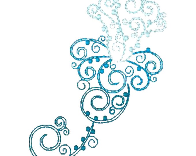 Curly Flowers  ( 10 Machine Embroidery Designs by ATW)  4X4 Hoop
