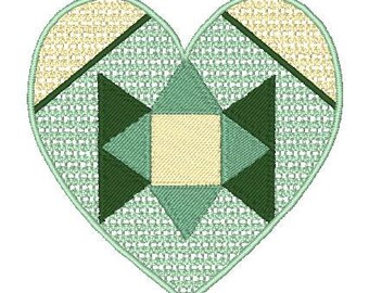 FSL (8) and Applique (8) Hearts  ( 16 Machine Embroidery Designs from ATW for 4x4 hoop)