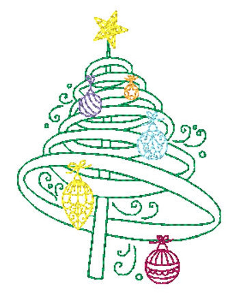 Christmas Tree Fantasy Machine Embroidery Designs image 7