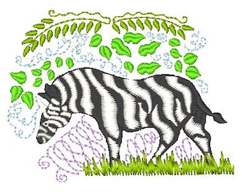 In The Jungle Jacobean   25 Machine Embroidery Designs