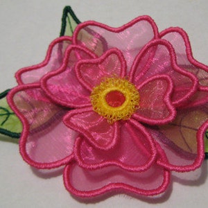 Free Standling Applique 3D Flower Project #392 ( Machine Embroidery Design from ATW )