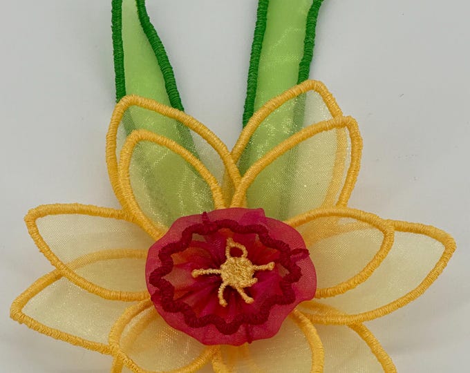 Free Standling Applique 3D Flower Project #398 ( Machine Embroidery Design from ATW ) 