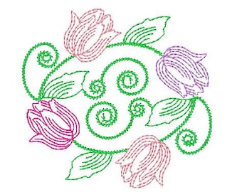 MultiLine Flowers   Machine Embroidery Designs