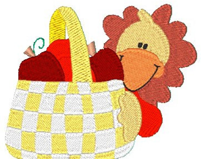 Fall Turkey Peekers Machine Embroidery Designs