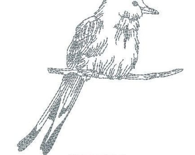 Redwork State birds-5   5X7  Machine Embroidery Designs