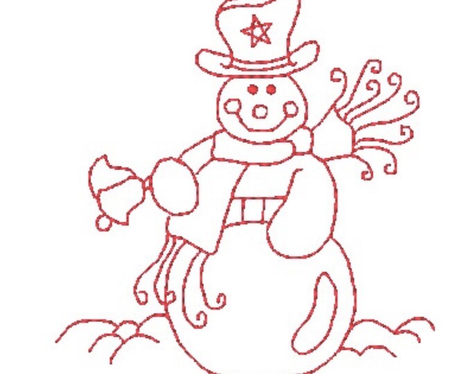 Snowmen-and-Angels-Redwork-2 ( 5 Machine Embroidery Designs from ATW )