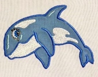 Cool Whales Applique  Machine Embroidery Designs