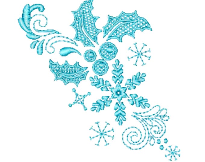 Blue-Christmas ( 17 Machine Embroidery Designs from ATW )  4X4 Hoop
