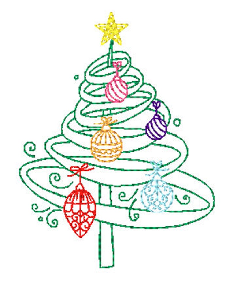 Christmas Tree Fantasy Machine Embroidery Designs image 3