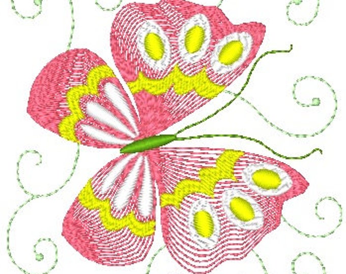 Frizzy Butterflies   Machine Embroidery Designs
