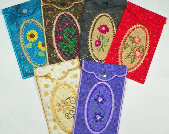 ITH Blooming Glasses Case (6 Machine Embroidery Designs)