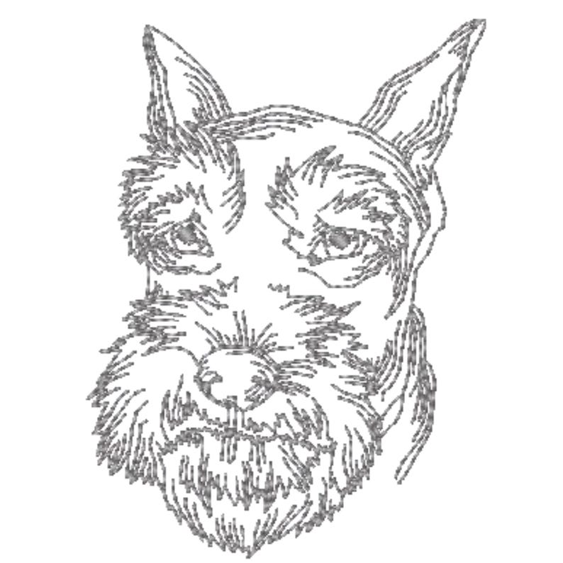 Schnauzer Dogs 10 Machine Embroidery Designs. Mixed 4X4 and 5X7 Hoop Digital DDownload image 7