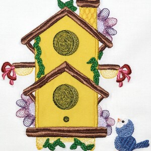 Country Birdhouses Applique Machine Embroidery Designs image 7