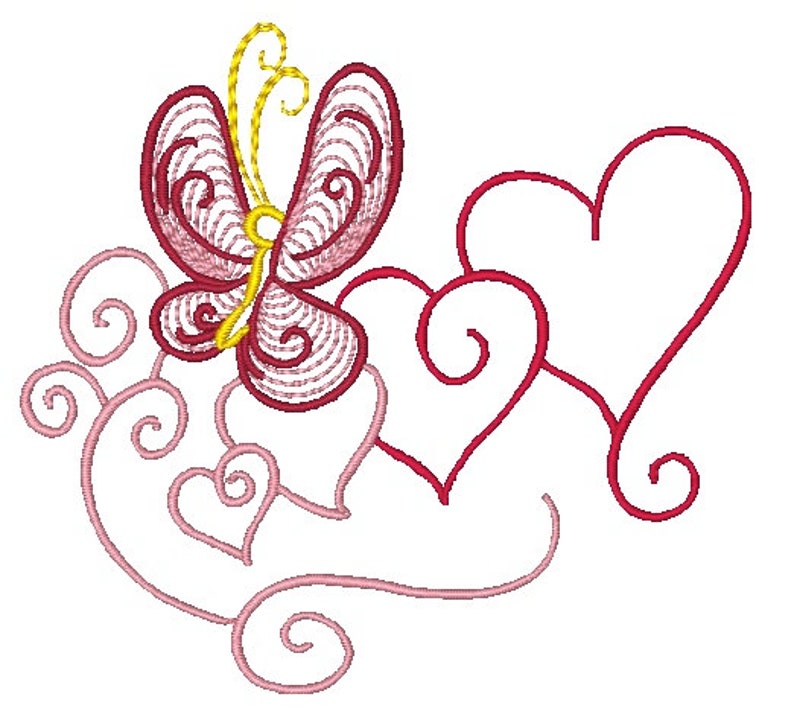 Outline Valentine Machine Embroidery Designs image 8