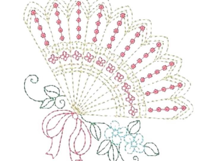 Fancy Floral Fans ( 10 Machine Embroidery Designs from ATW )