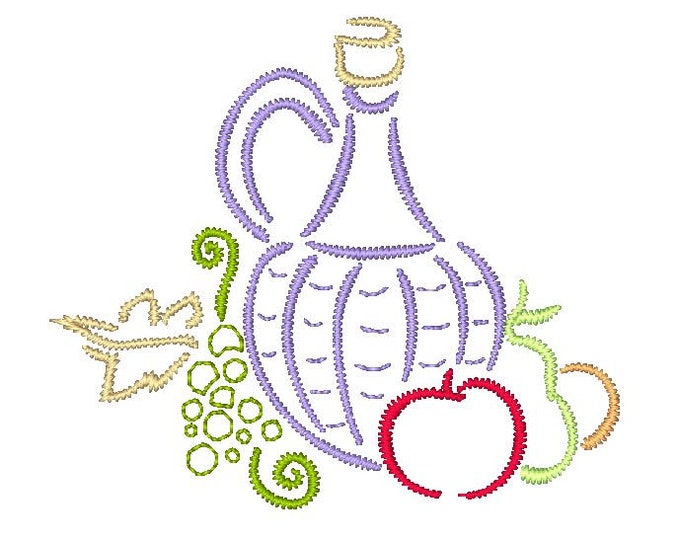 Outline Thanksgiving  Machine Embroidery Designs