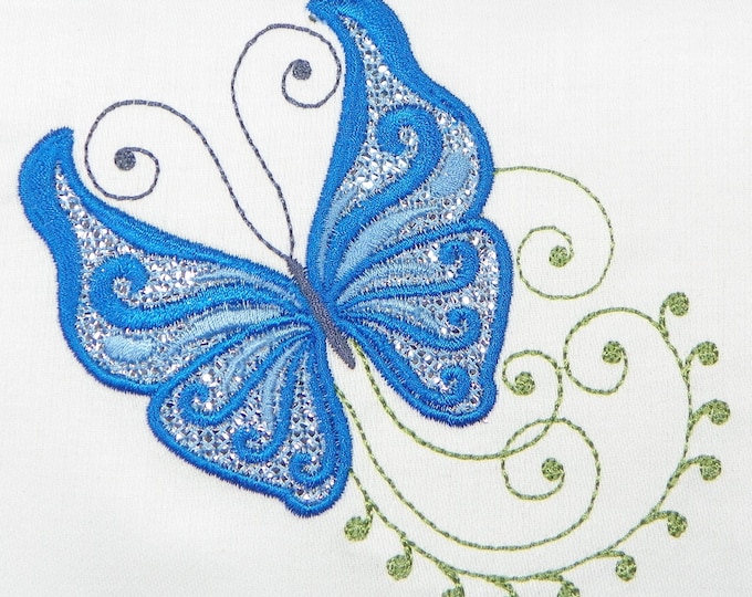 Freedom Butterflies-5x7  Machine Embroidery Designs