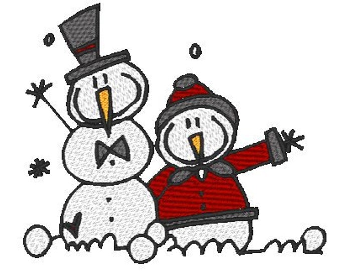 A Kids View Snowmen Winter Machine Embroidery Designs