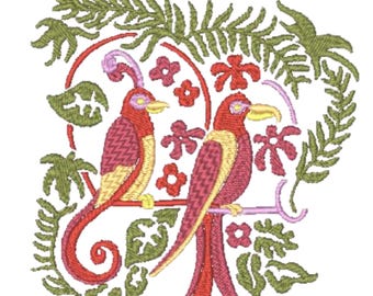 Caribbean-Birds ( 10 Machine Embroidery Designs from ATW )  4x4 Hoop