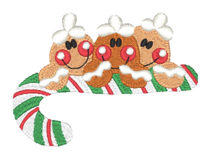 Candy Cane Gingers ( 10 Machine Embroidery Designs from ATW )