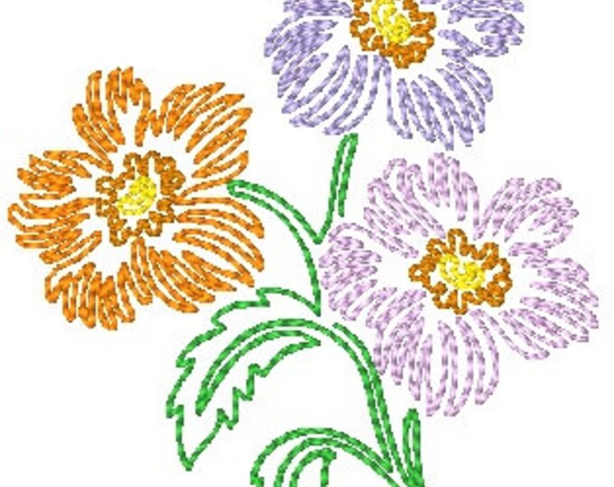 Flowers Swing Style  Machine Embroidery Designs