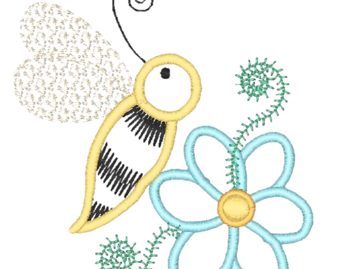 Applique Bugs  ( 10 Machine Embroidery Designs by ATW) 4X4 Hoop