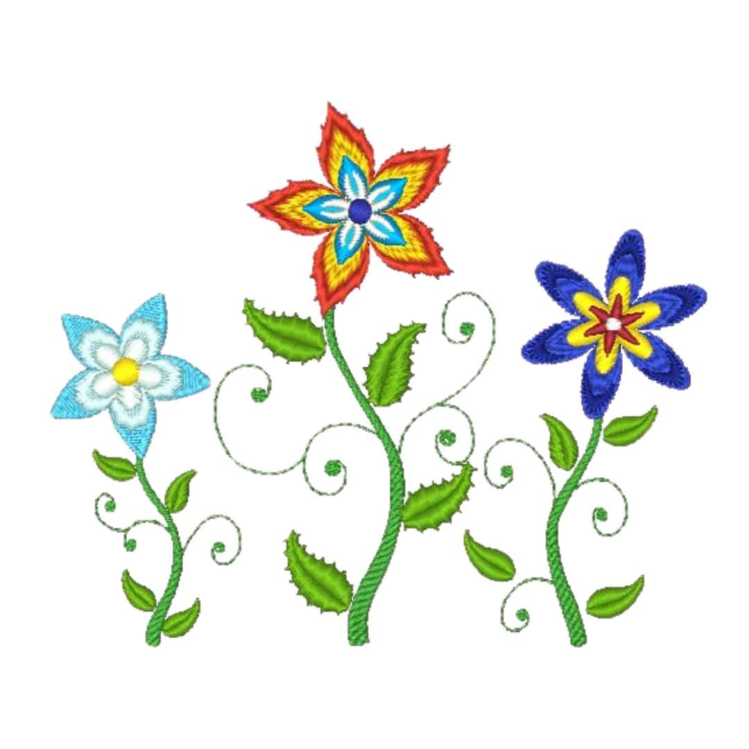 Vintage Flowers 10 Machine Embroidery Designs 5X7 Hoop Digital