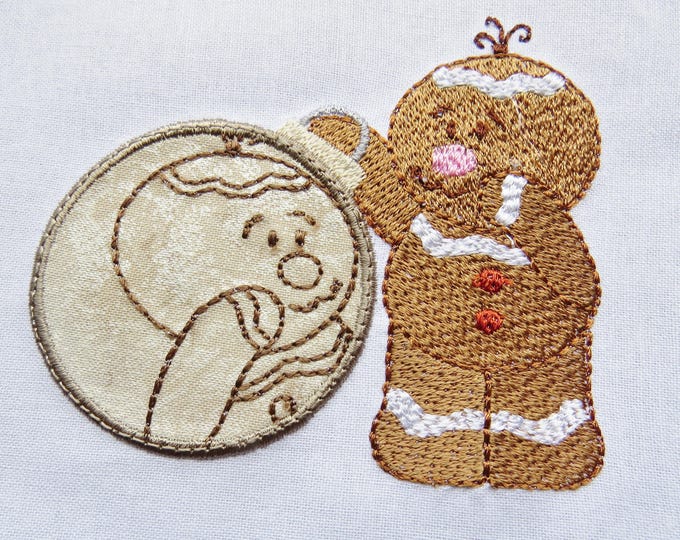 Christmas Ginger Ornaments – 7 Embroidery Designs, Instant Download Xmas Decorations 4X4 Hoop