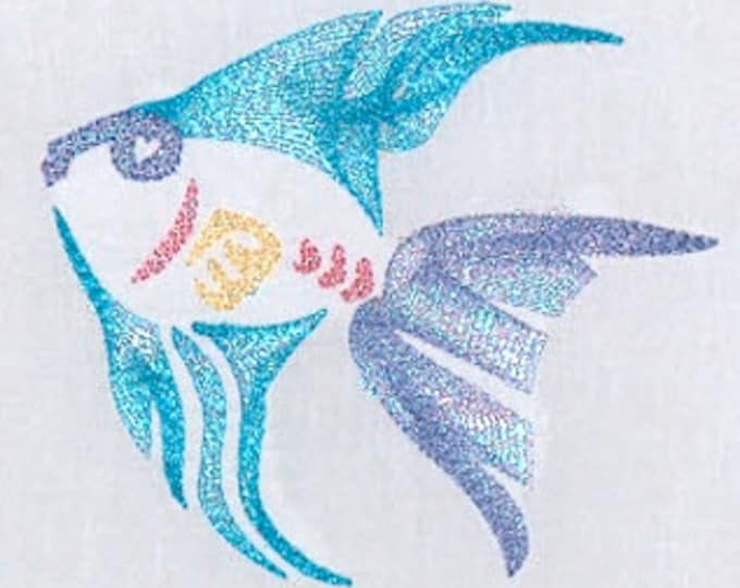 Mylar Fish   (10 Machine Embroidery Designs )  5x7 hoop