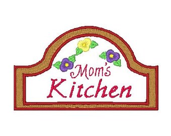 Moms Kitchen Applique  Machine Embroidery Designs
