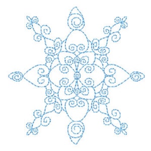 Swirly Snowflakes Machine Embroidery Designs