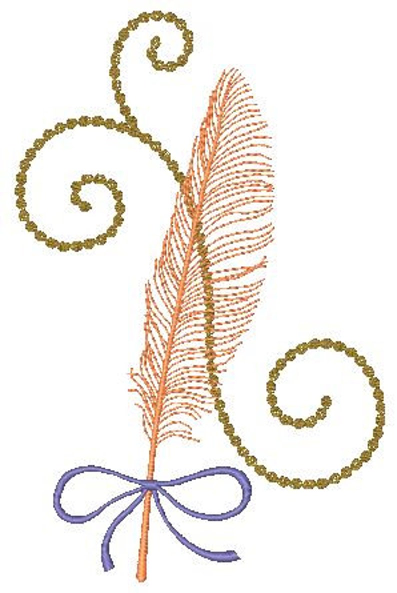 Feather Fest 5X7 Machine Embroidery Designs image 3