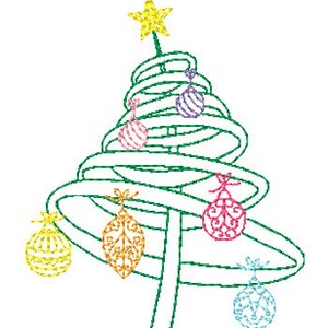 Christmas Tree Fantasy Machine Embroidery Designs image 1