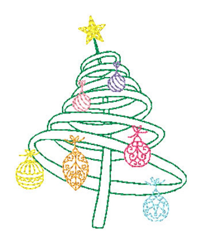 Christmas Tree Fantasy Machine Embroidery Designs image 1